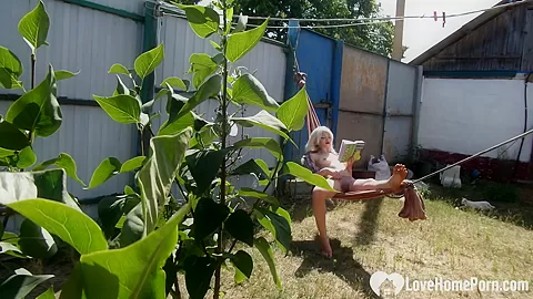 I caught my neighbor masturbating furiously outdoors