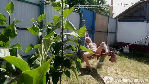 I caught my neighbor masturbating furiously outdoors