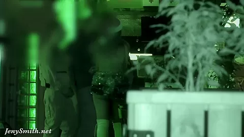 She wore only a tinsel at club! Public flashing