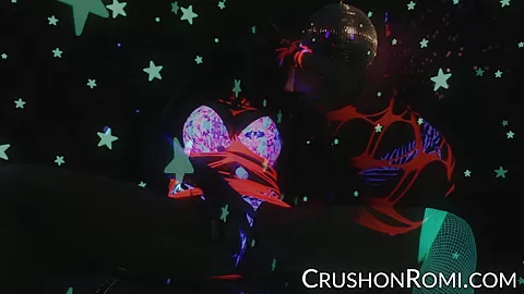 Crush Girls - Romi stuffing her shaved pussy with toys