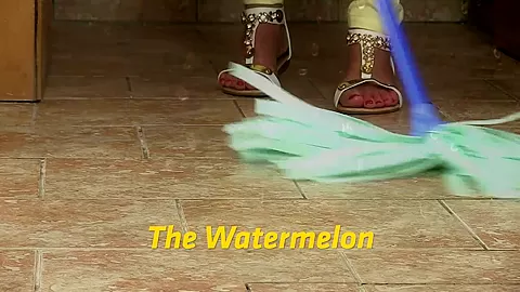 Enjoy a refreshing lesbian pissing scene while girls eat watermelon