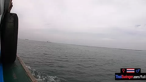 Real amateur couple blowjob and sex outdoor in public on an island