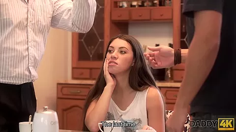 DADDY4K. Cunning man takes care of sweet girl who was angry on his Step son