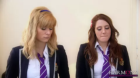 Naughty schoolgirls 18+ Spanking Threesome