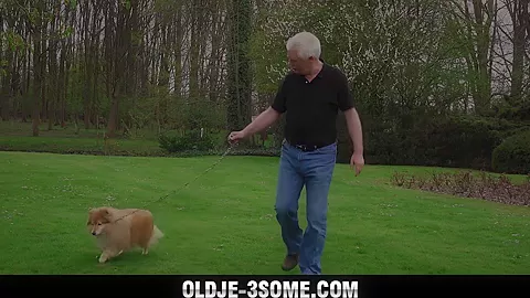 Grandpa Fucks Teenies Sweet Girls In Bedroom threesome