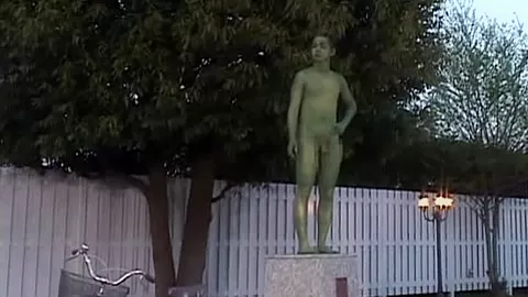 Cosplay Porn: Public Painted Statue Fuck 2