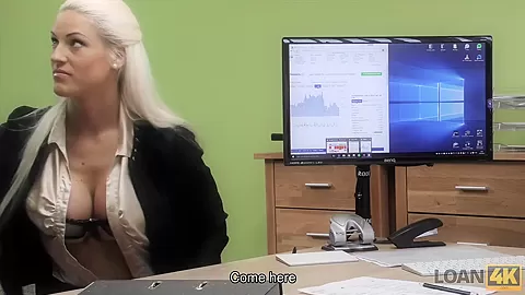 LOAN4K. Girl is tired of working as shop assistant so why fucks hard
