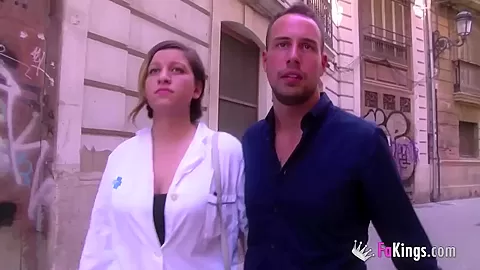 Nurse getting her daily dose of DICK after leaving the hospital