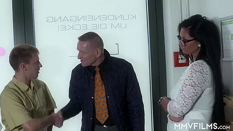 Busty German Mature pays with her body