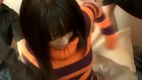 Horny Japanese teen 18+ Seduced By Two Studly Japanese Men