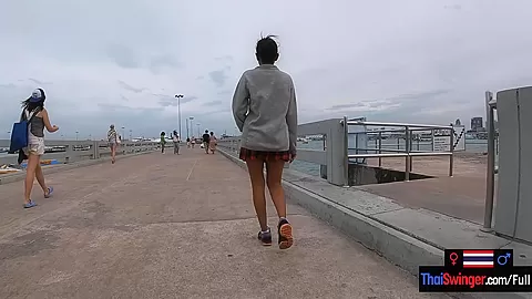 Boat trip with my Asian teen 18+ girlfriend became sex in public