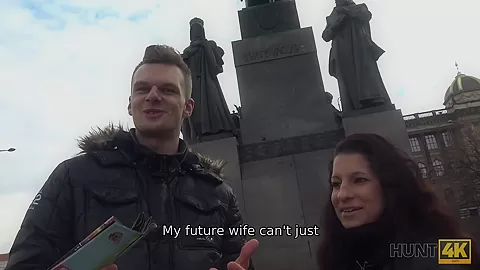 HUNT4K. Cuckold is watching how slutty girlfriend rides big boner
