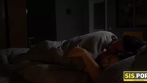 SIS.PORN. Babe with small waist wears flower in hair and has sex with woken up stepbrother