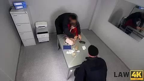 LAW4k. Sexy lassie pleases two cops so they can let her go home
