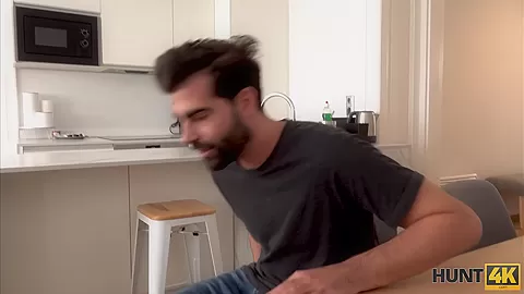 HUNT4K. Guy cant resist such beautiful girl and pays boyfriend to nail her