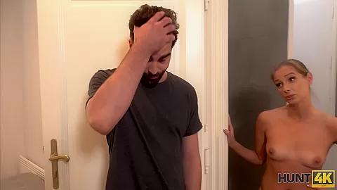 HUNT4K. Guy cant resist such beautiful girl and pays boyfriend to nail her