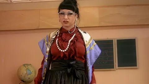 Lustful ugly MILF shows her goods