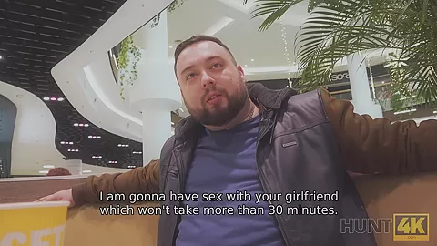 HUNT4K. Hunter fucks gorgeous redhead in the public restroom