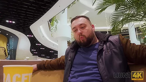 HUNT4K. Hunter fucks gorgeous redhead in the public restroom