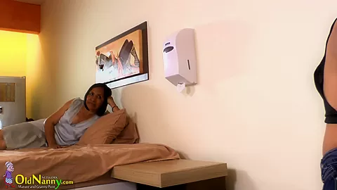 OldNannY Latin Grandma Andrea with teen 18+ Lesbian