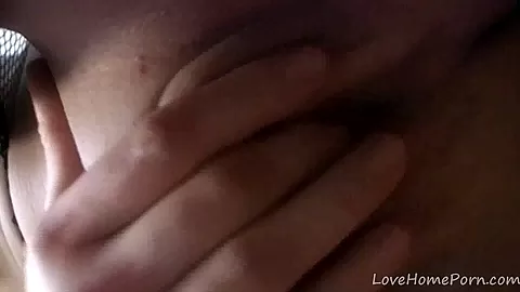 Girl with glasses loves playing with her snatch