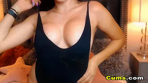 Hot Busty Babe Wildly Plays Her Pussy