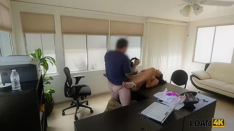 LOAN4K. Girl cant pay rent but she can seduce loan agent in
