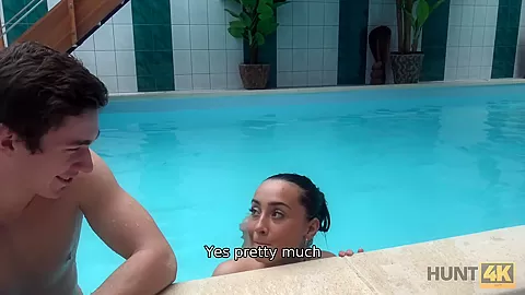 HUNT4K. Couple wants to relax in spa of hunter who adores fucking