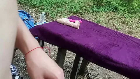 MILF in the park gets a raging dick