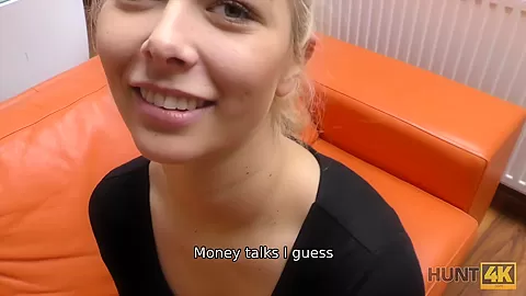 HUNT4K. Hunter catches the right moment to seduce teen 18+ blonde