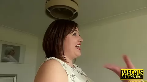 Big ass paddled larger lady sub throats