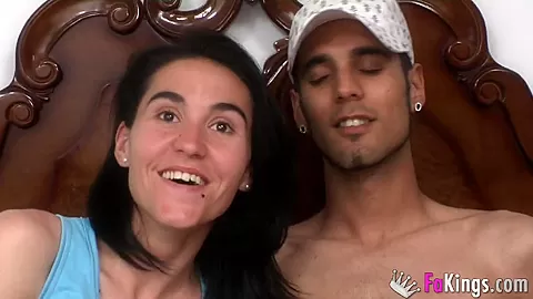 She is fucked by another guy in front of her husband: he doesn't like it