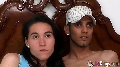 She is fucked by another guy in front of her husband: he doesn't like it