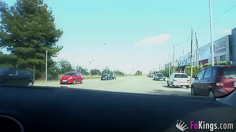 Picking a black bitch up h in the streets for sex in a car
