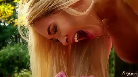 Grandpa Fucks Blonde teen 18+ Big Boobs Pussy Fingers Cum
