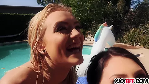 Best Friends Having A Pool Party