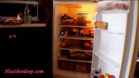 HD Heather Deep gets huge messy facial in kitchen