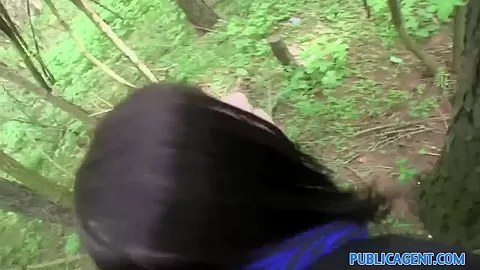 PublicAgent Eva takes specie for sex in the woods