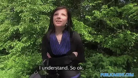 PublicAgent Eva takes specie for sex in the woods