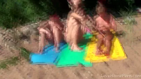 Hot picknick girls love fooling around together