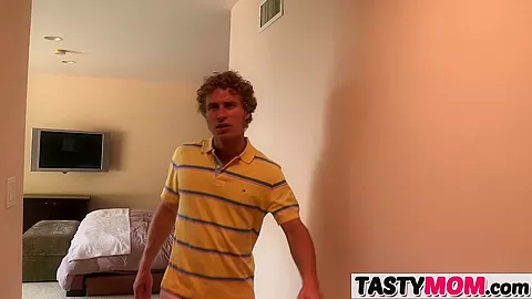 Horny stepmom has to teach them how to bang