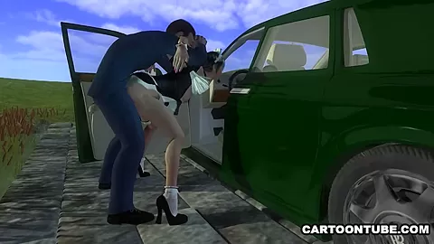 Busty 3D Maid Gets Fingered and Fucked