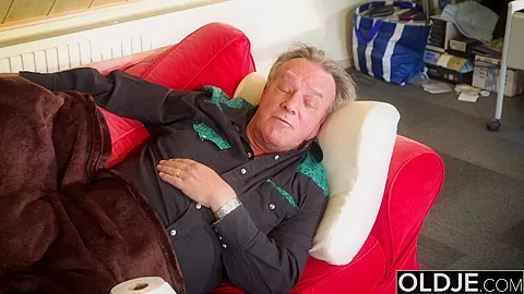 Fat old man fucked by beautiful young girl teen 18+ blowjob cumshot doggystyle