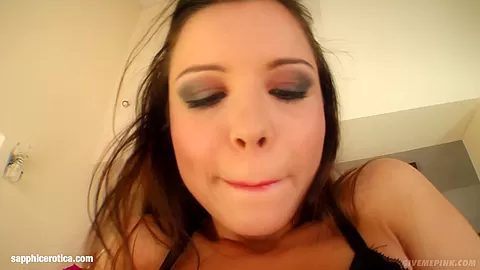Solo fingering with Peaches on Sapphix