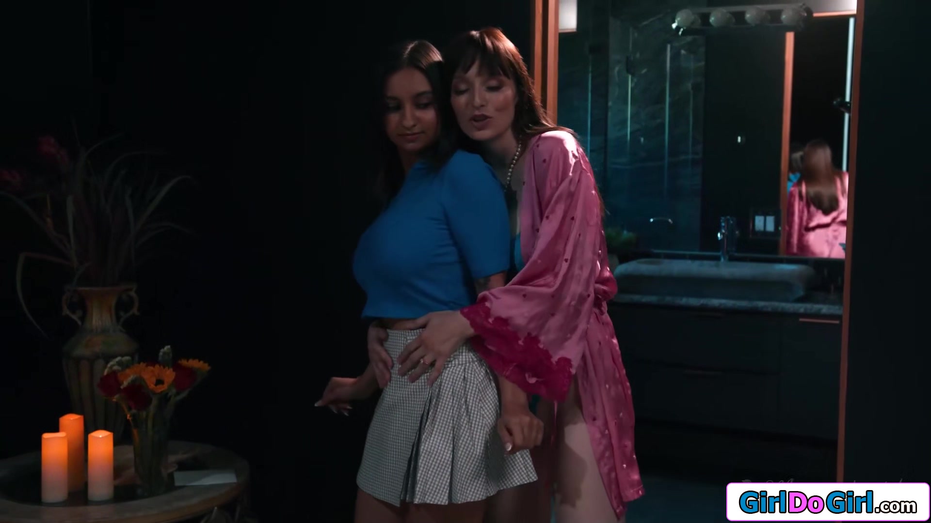 Nearsighted stepmom is shocked its her stepdaughter licking