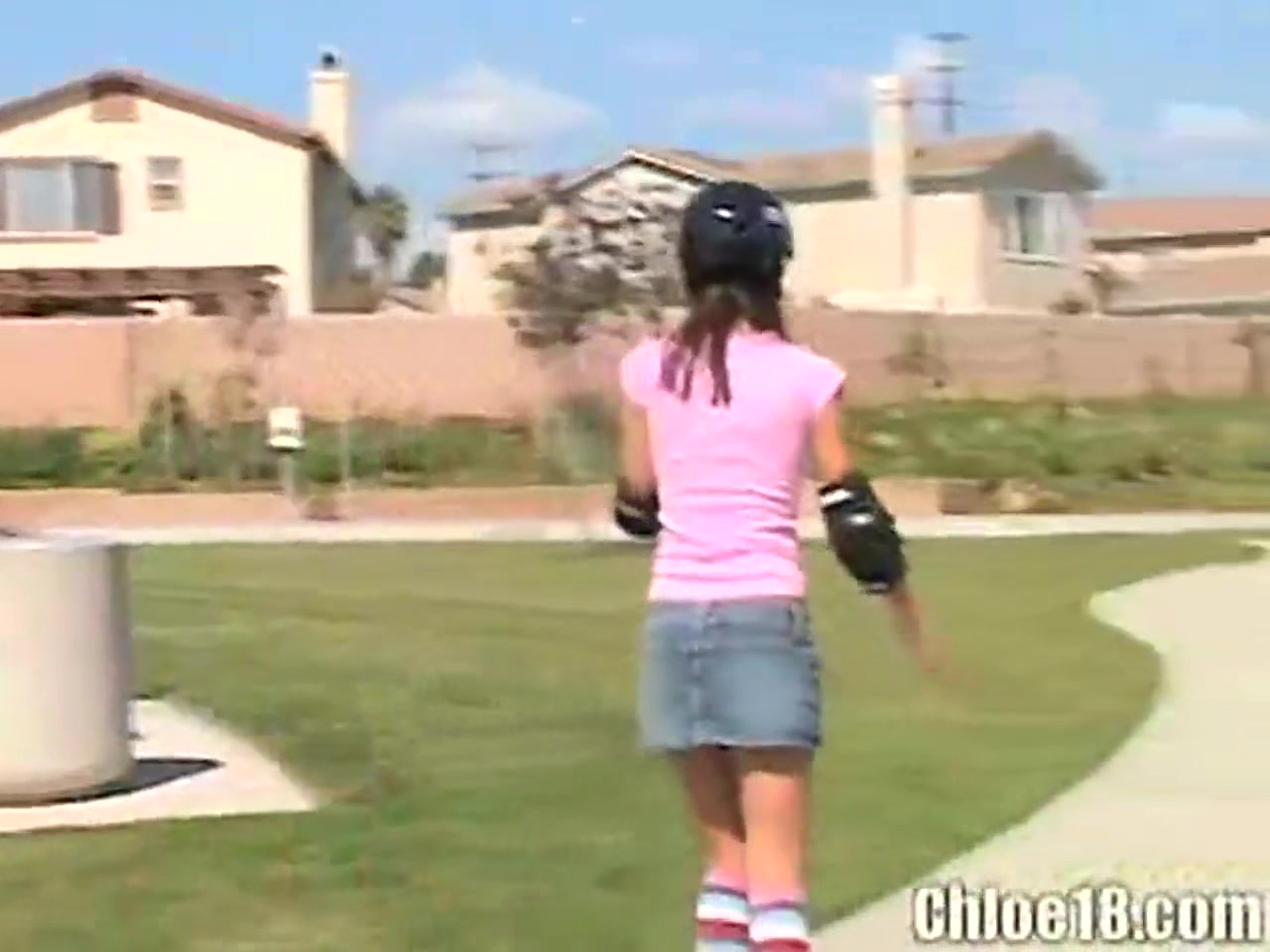 Solo skater cutie chloe masturbates
