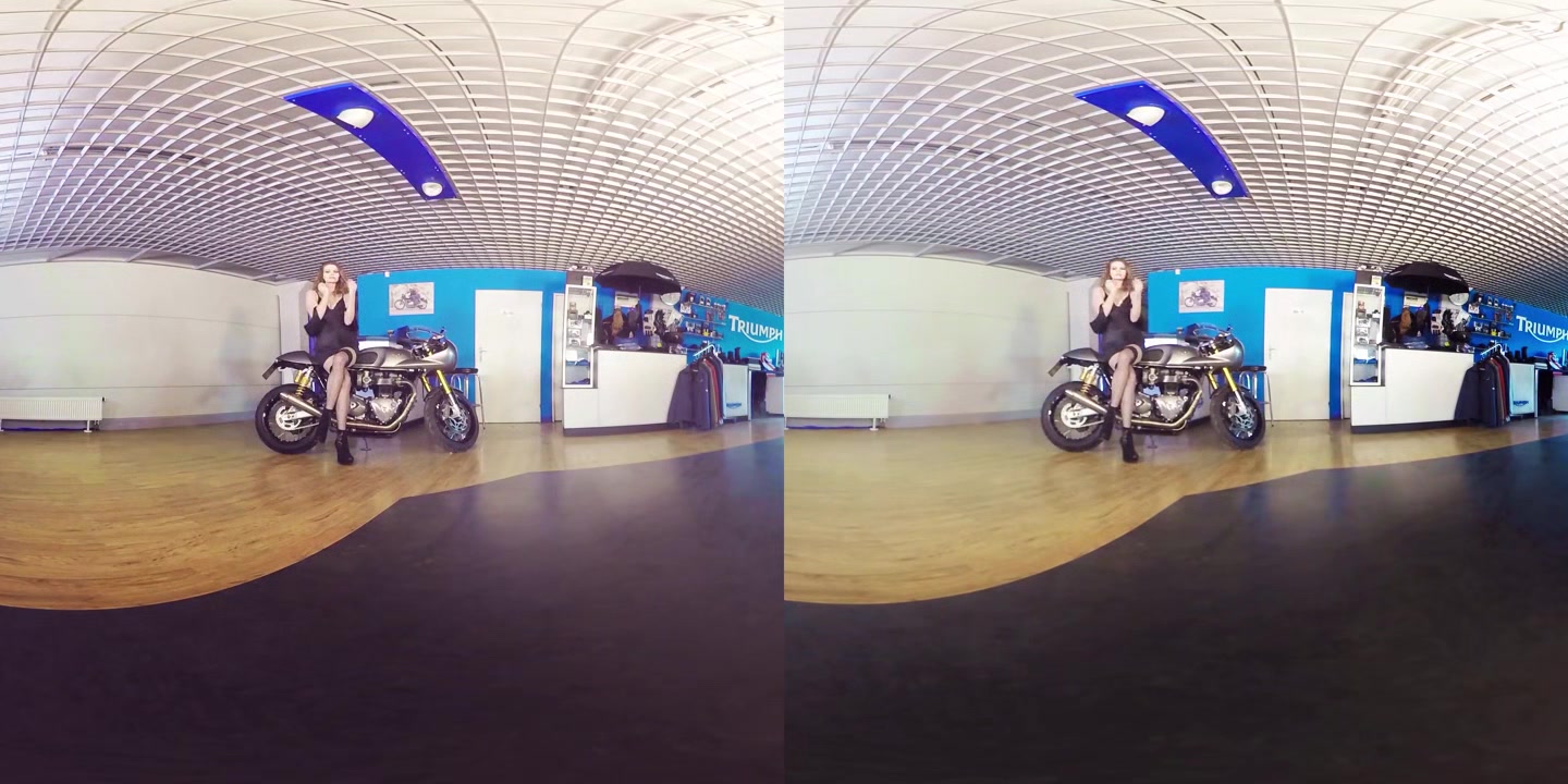 Leggy Redhead Klara Gets Naked with Her Bike