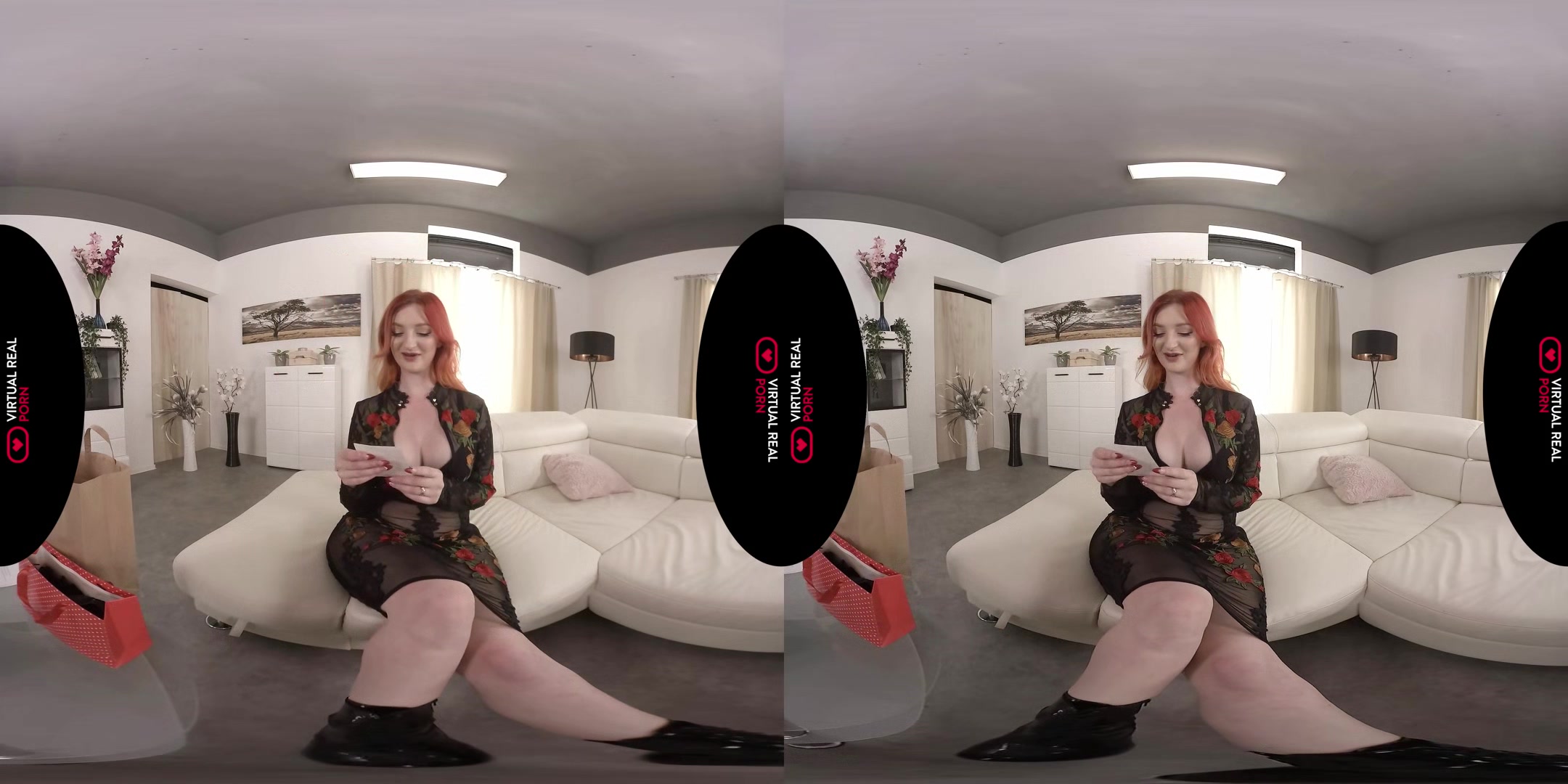 Silk Fetish - Busty Redhead Stockings Pov - Sexlikereal