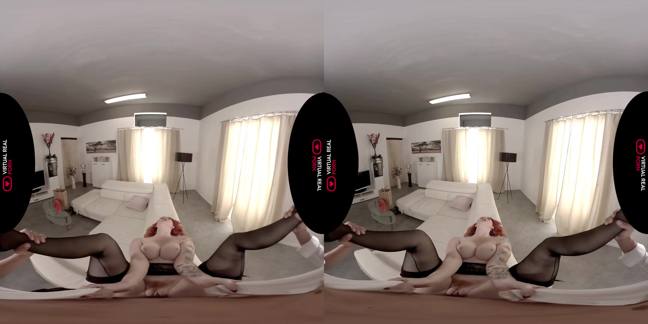Silk Fetish - Busty Redhead Stockings Pov - Sexlikereal