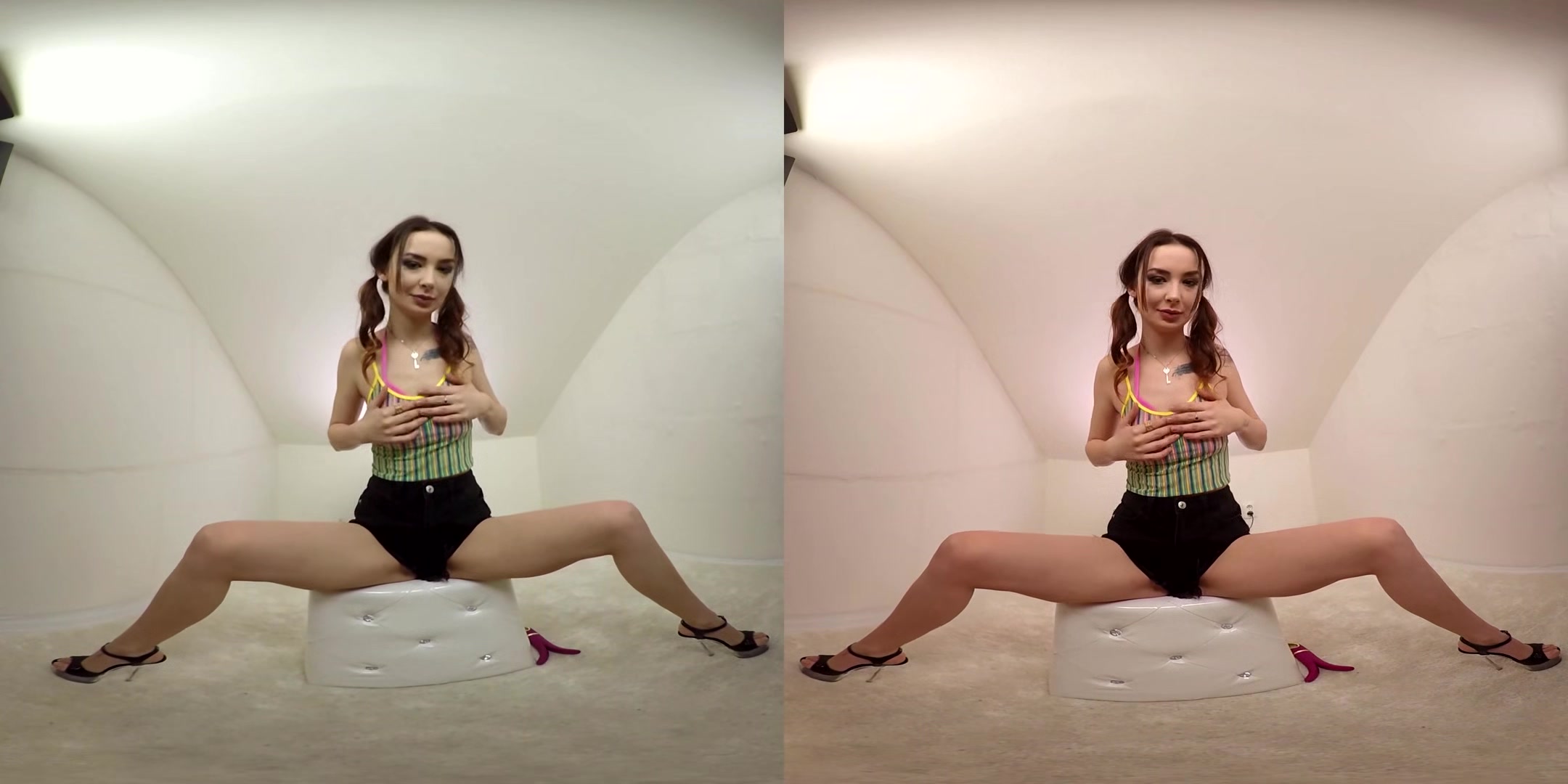 Petite Lara Ferry Cums On Her Vibrator - Teen With Small Tits Toying
